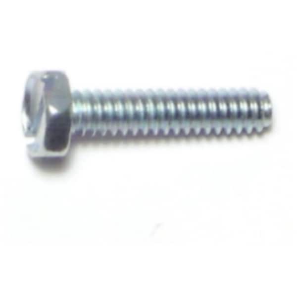 Midwest Fastener #6-32 x 5/8 in Slotted Hex Machine Screw, Zinc Plated Steel, 40 PK 65543 - main